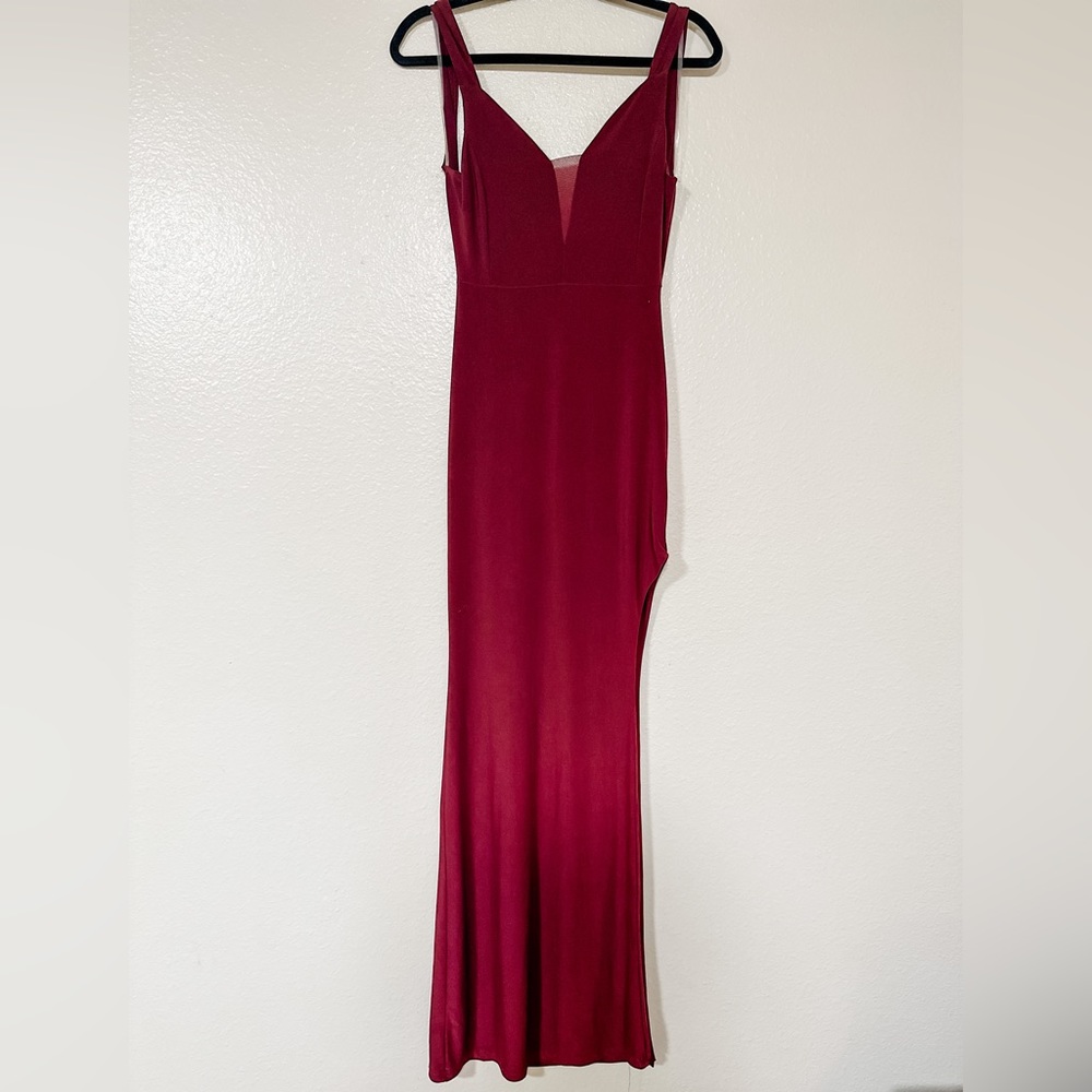 Windsor Burgundy Low Back Dress